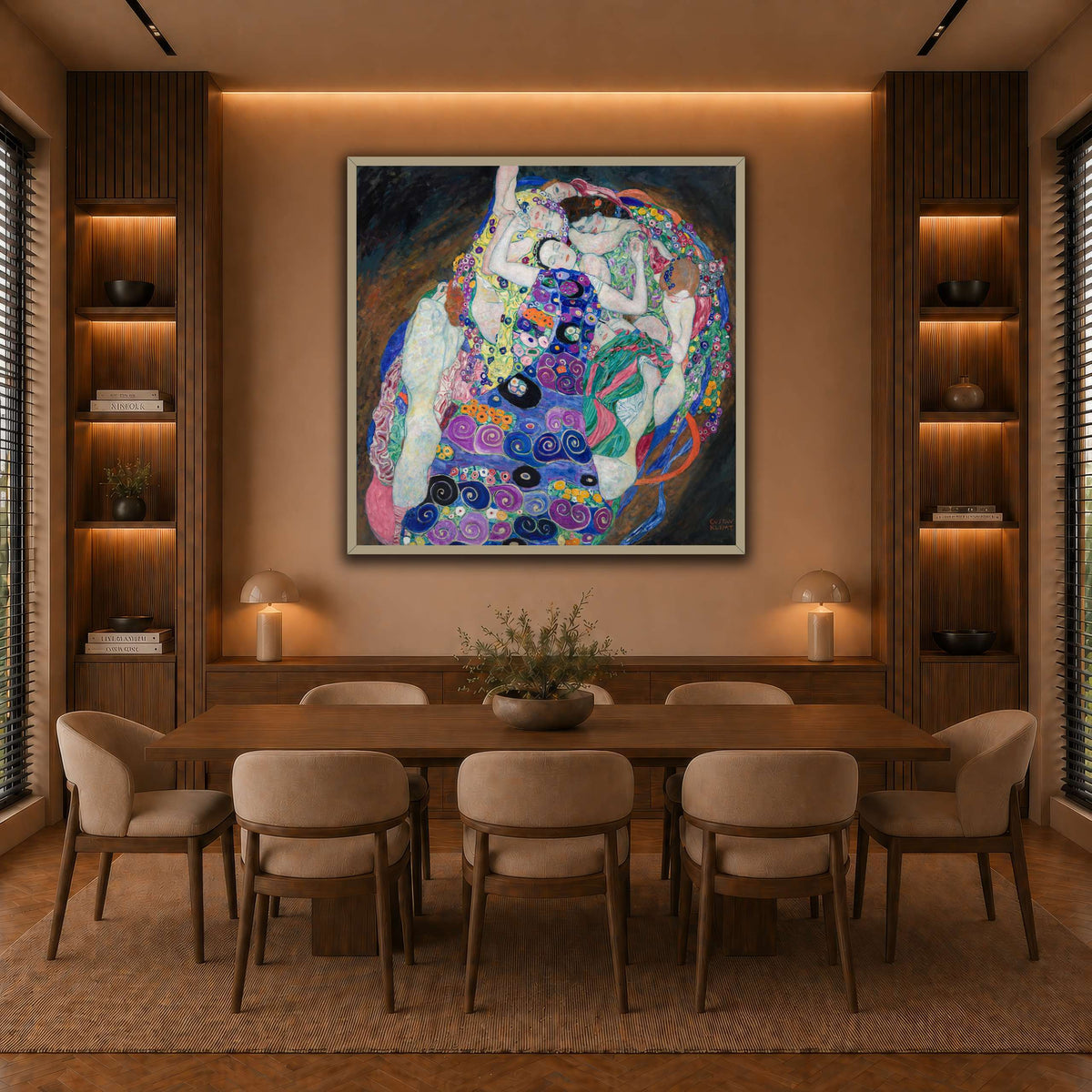 KlimtDieJungfrau warm-dining room
