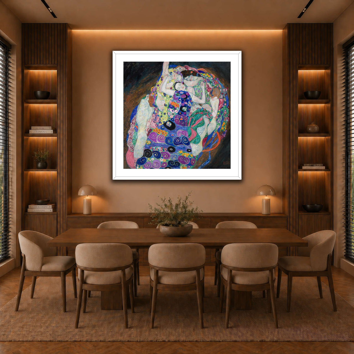 KlimtDieJungfrau warm-dining room