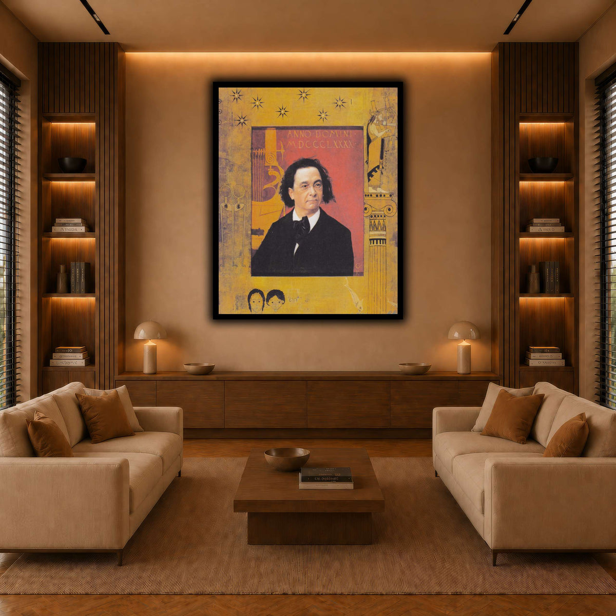Klimt_-_Bildnis_Joseph_Pembauer warm-living-room