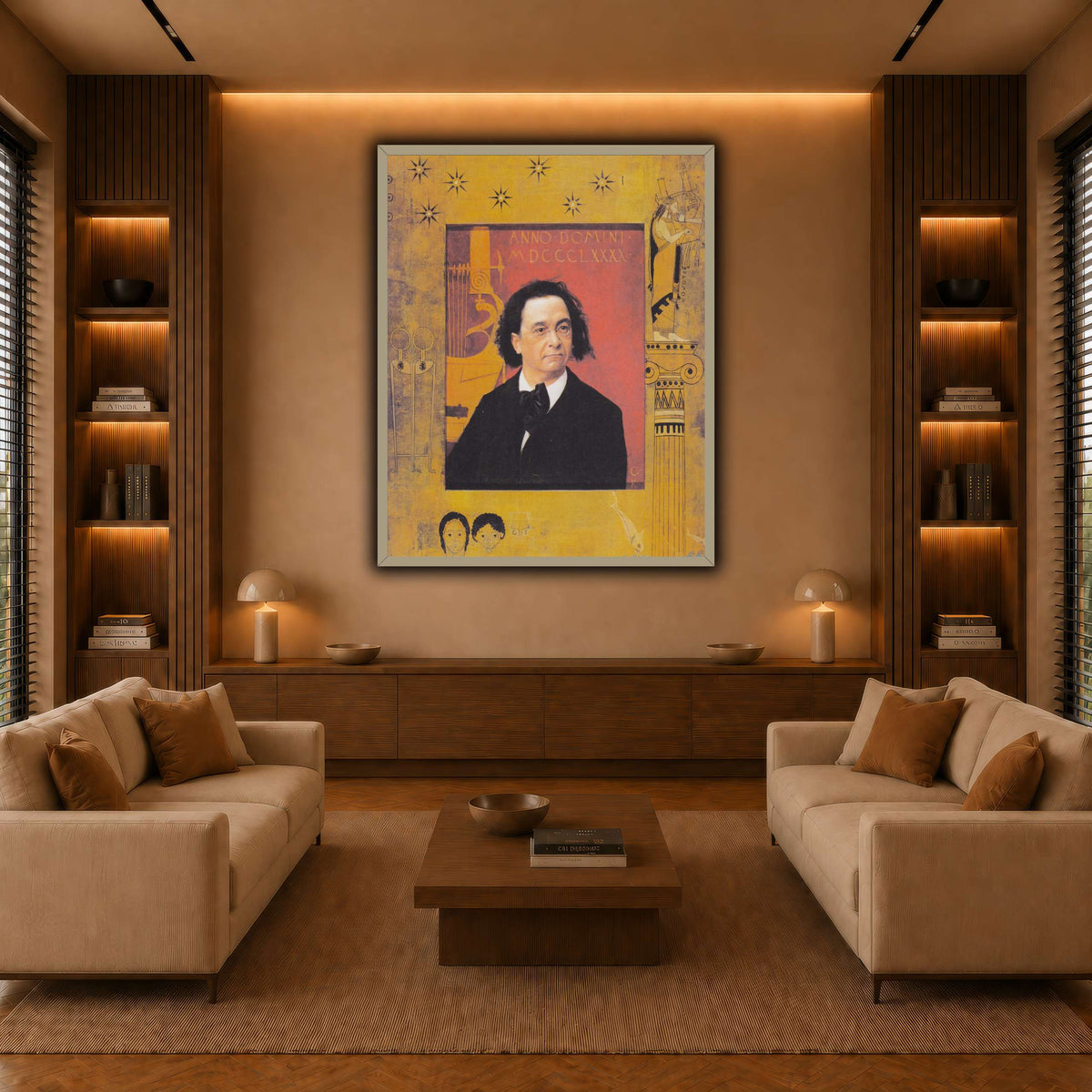 Klimt_-_Bildnis_Joseph_Pembauer warm-living-room