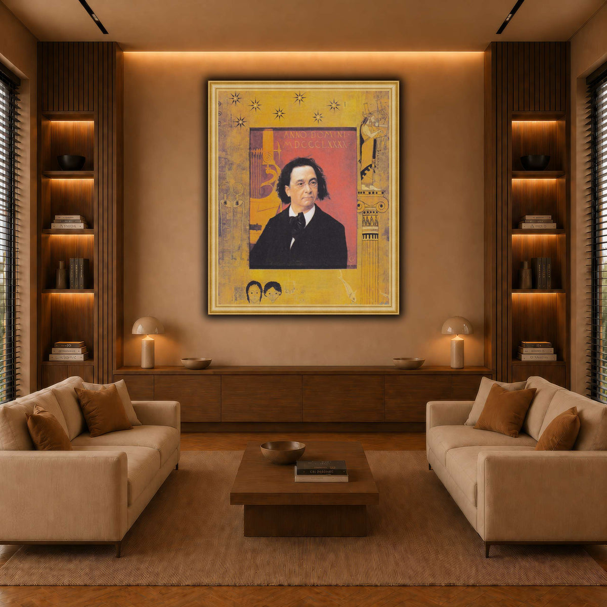 Klimt_-_Bildnis_Joseph_Pembauer warm-living-room