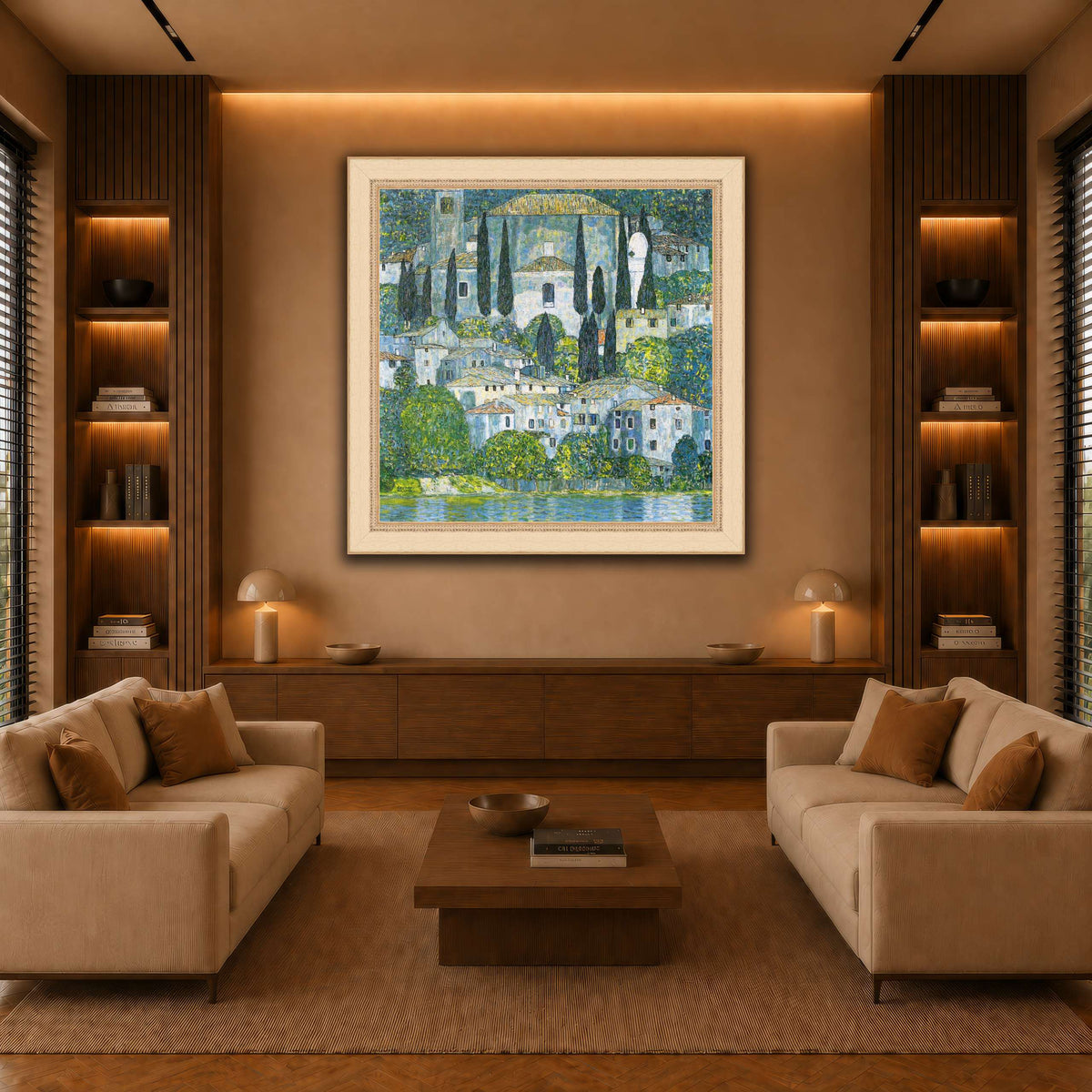 Klimt_-_Kirche_in_Cassone_-_1913 warm-living-room