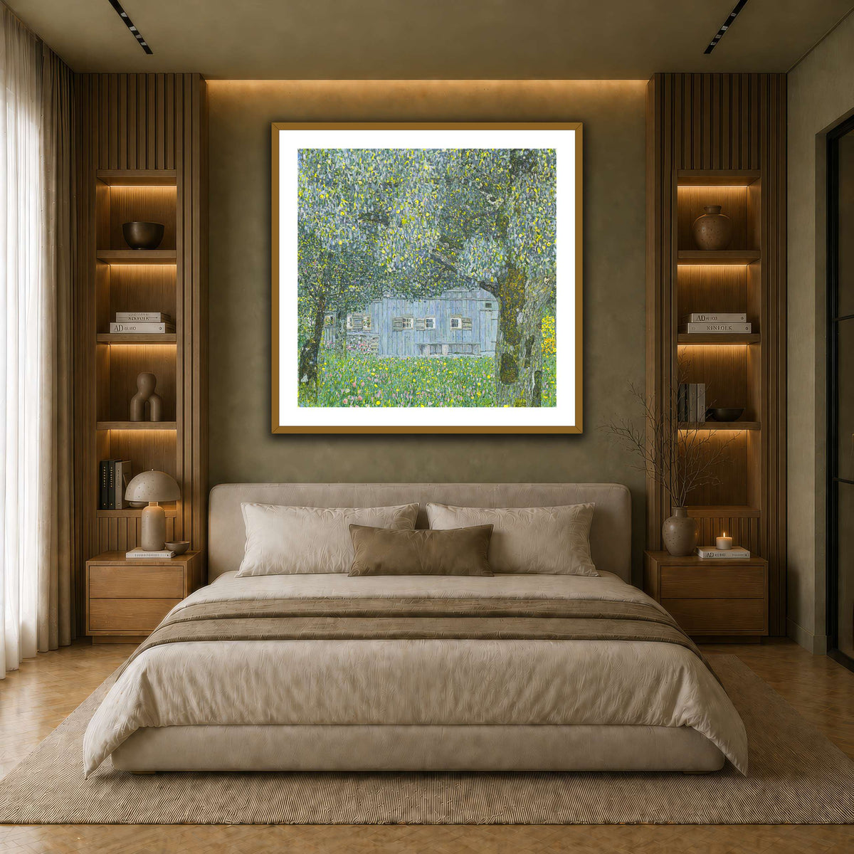Klimt_-_Oberösterreichisches_Bauernhaus earth-bedroom
