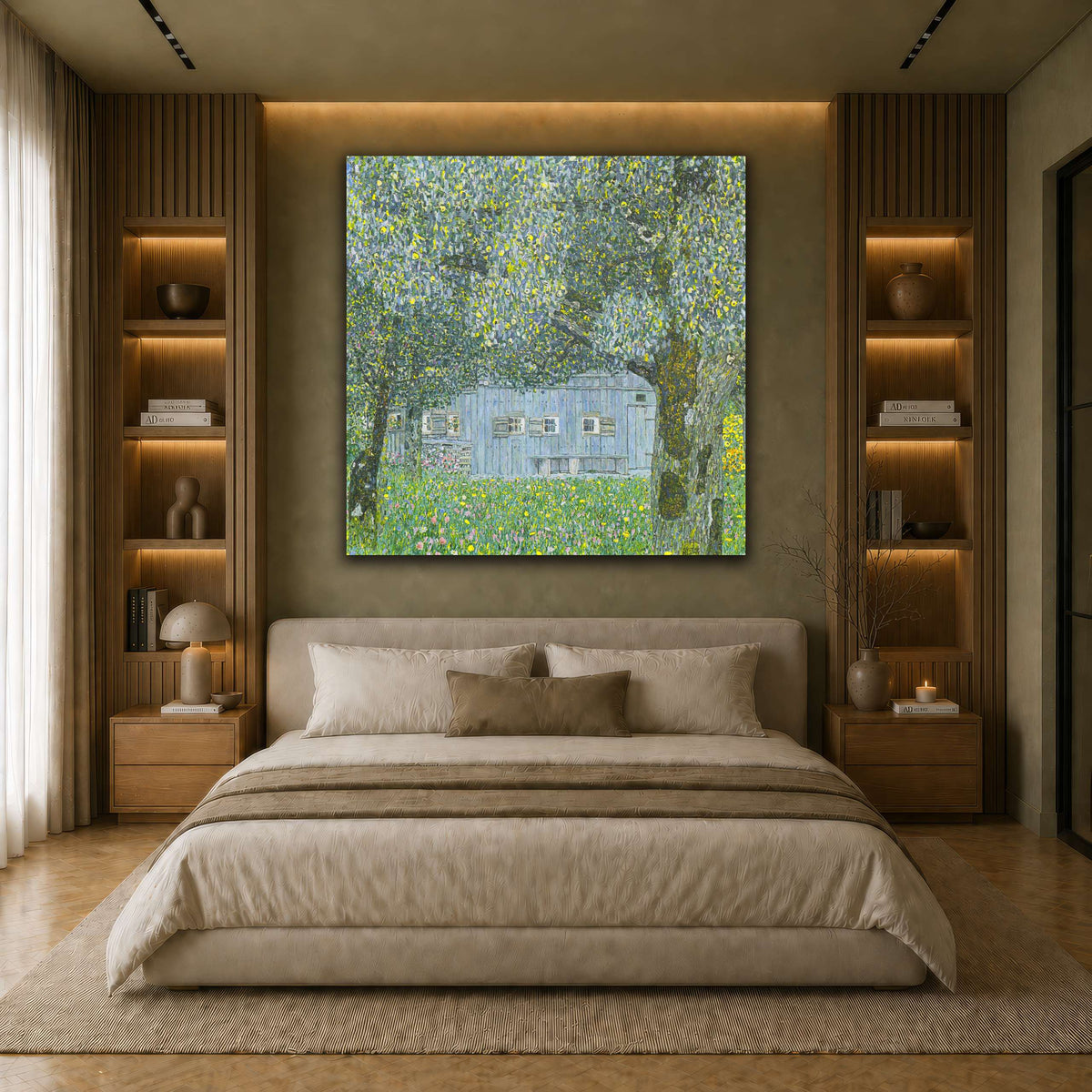 Klimt_-_Oberösterreichisches_Bauernhaus earth-bedroom