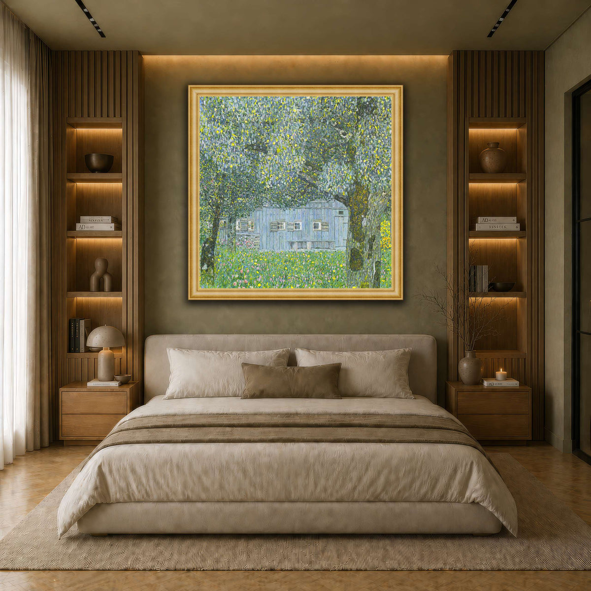 Klimt_-_Oberösterreichisches_Bauernhaus earth-bedroom