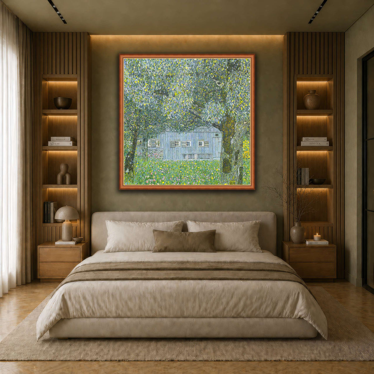 Klimt_-_Oberösterreichisches_Bauernhaus earth-bedroom
