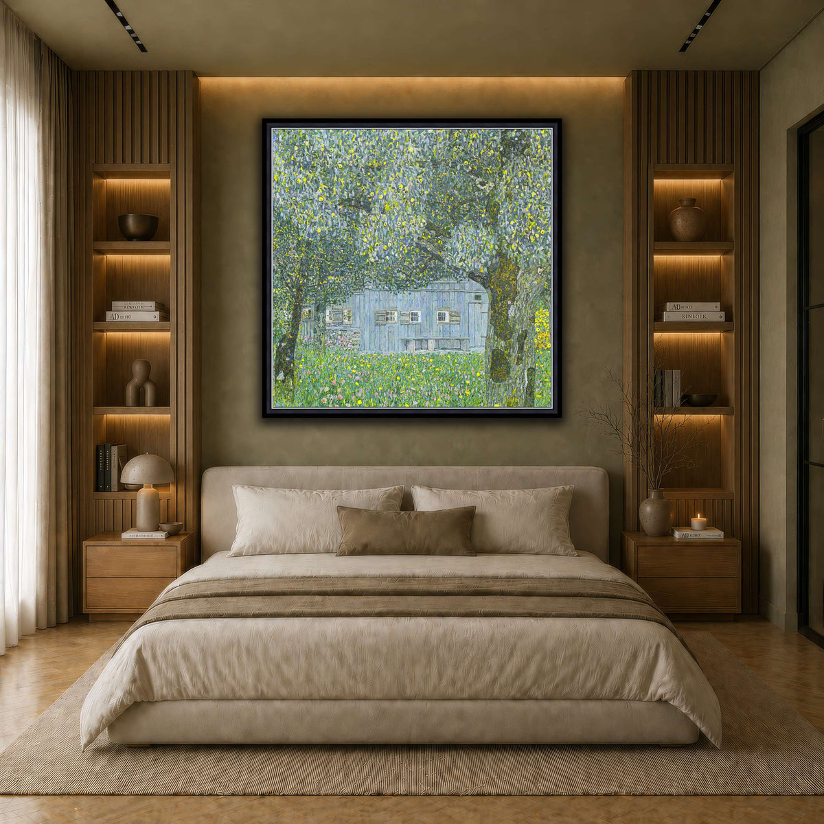 Klimt_-_Oberösterreichisches_Bauernhaus earth-bedroom
