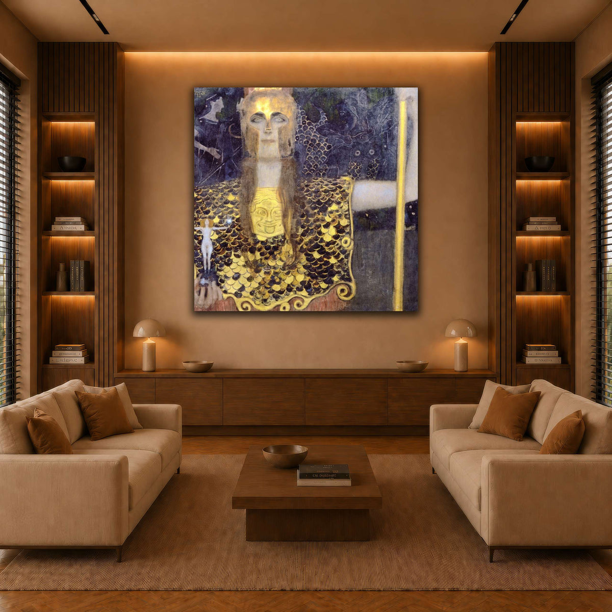 Klimt_-_Pallas_Athene warm-living-room