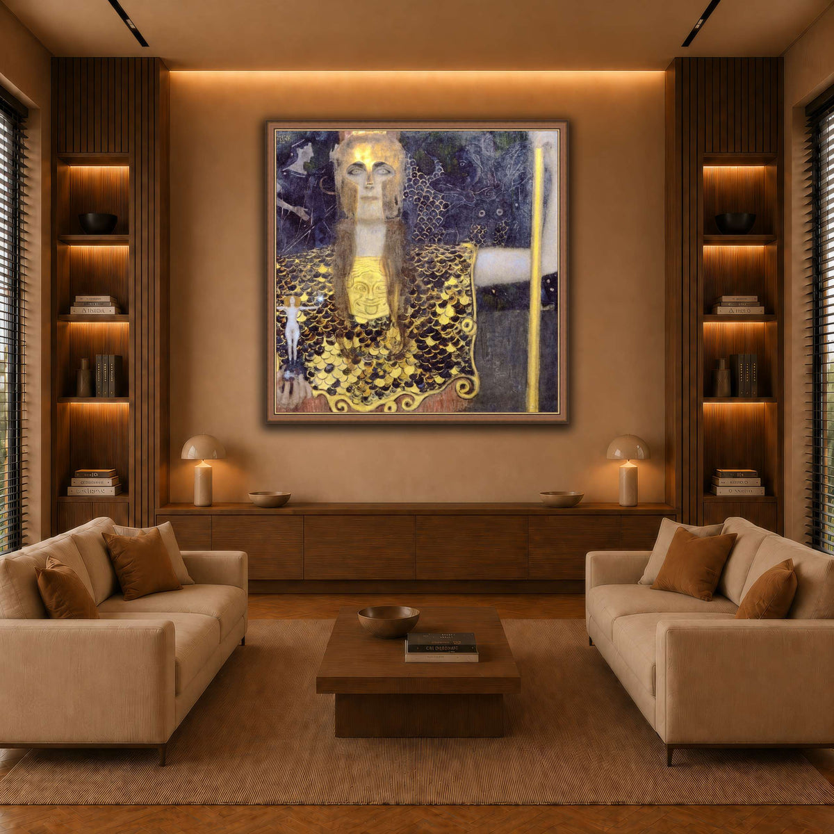 Klimt_-_Pallas_Athene warm-living-room