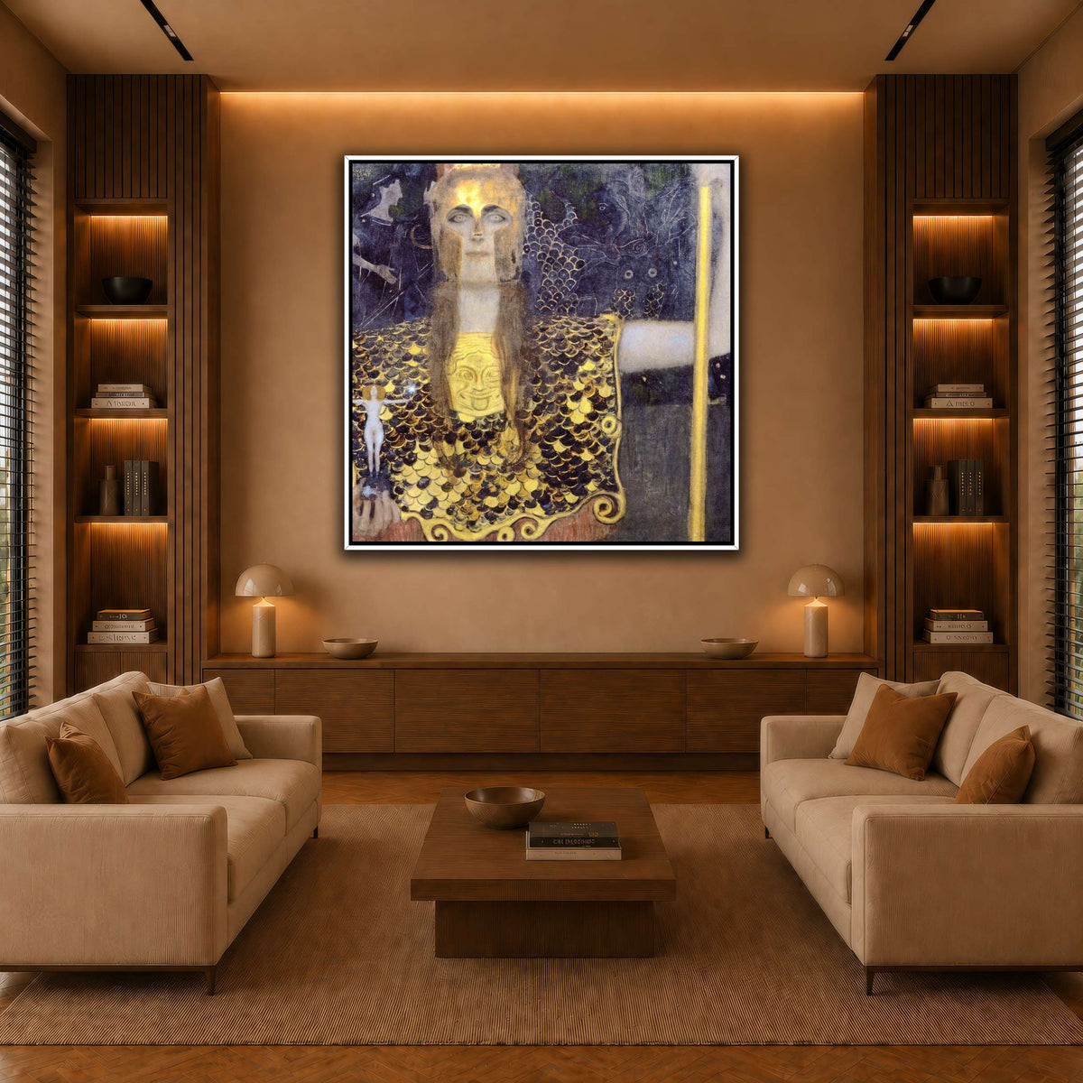 Klimt_-_Pallas_Athene warm-living-room