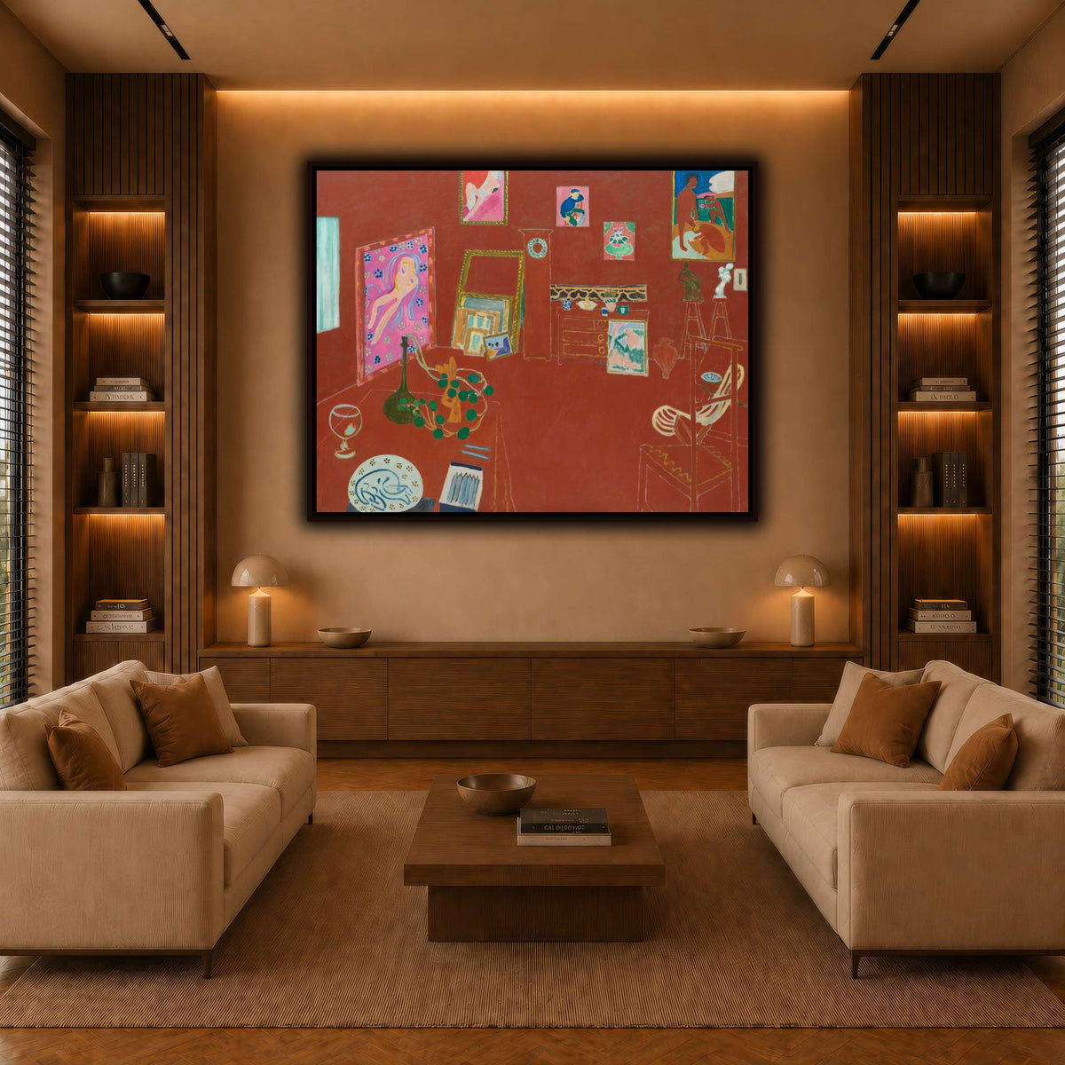 L'Atelier_rouge_Henri_Matisse warm-living-room