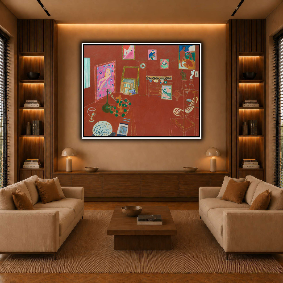 L'Atelier_rouge_Henri_Matisse warm-living-room