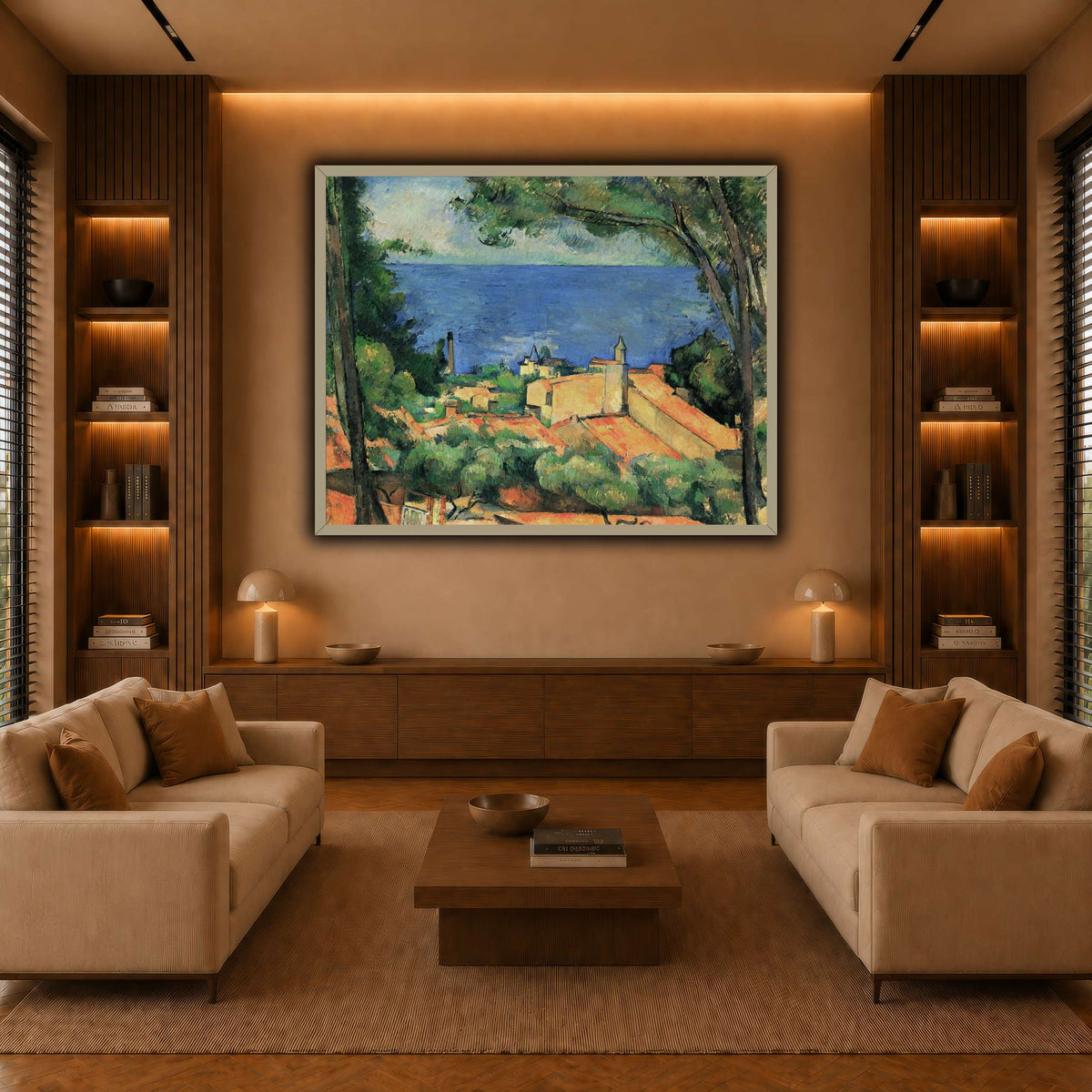 L'Estaque_aux_toits_rouges_Paul_Cezanne warm-living-room