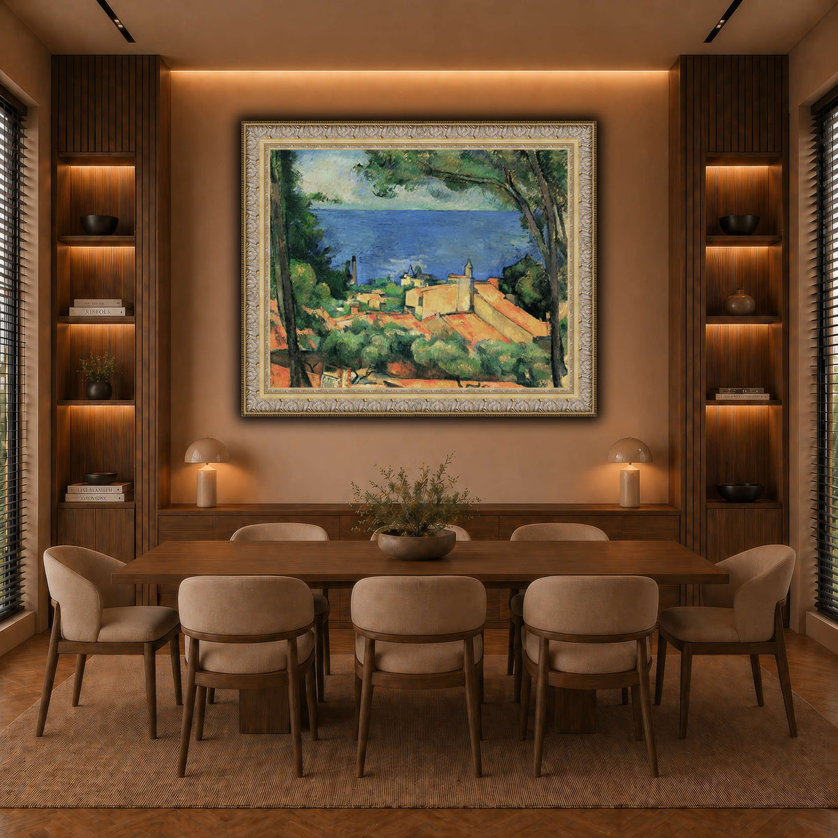 L'Estaque_aux_toits_rouges_Paul_Cezanne warm-dining room