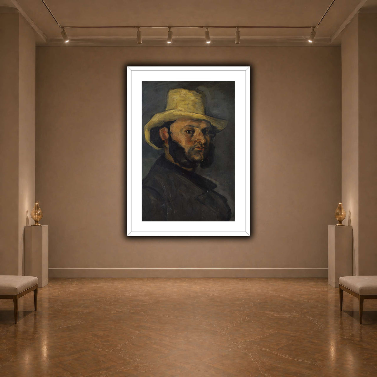 L'Homme_au_chapeau_de_paille,_Paul_Cezanne dark neutral-agallery