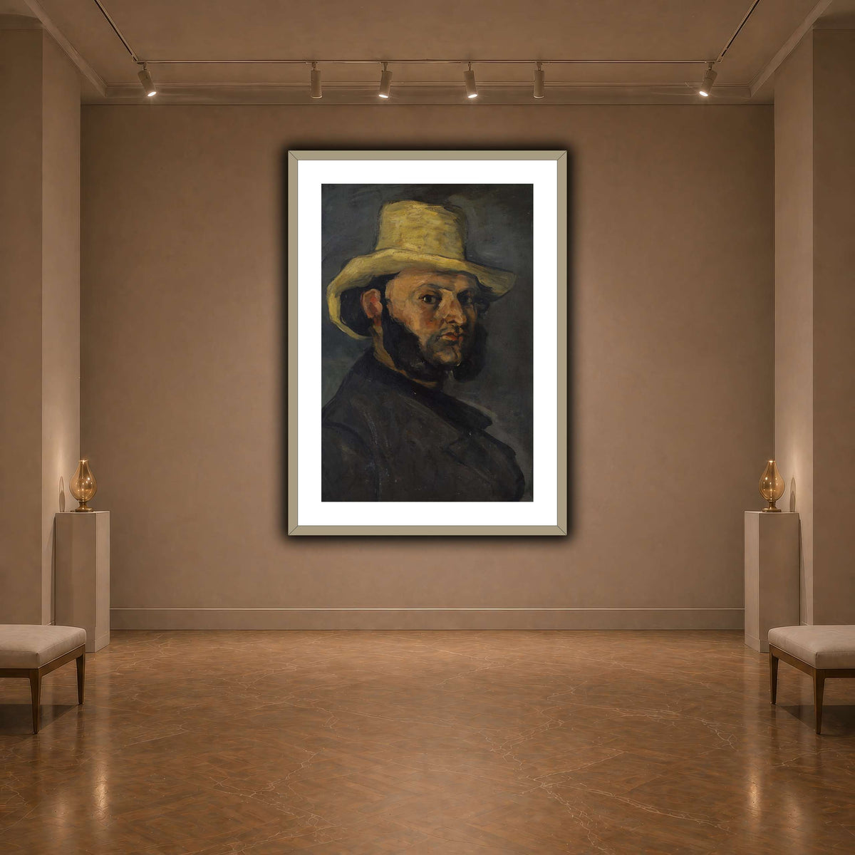L'Homme_au_chapeau_de_paille,_Paul_Cezanne dark neutral-agallery