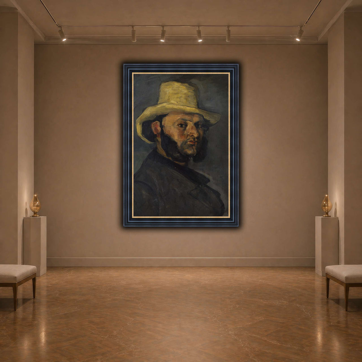 L'Homme_au_chapeau_de_paille,_Paul_Cezanne dark neutral-agallery