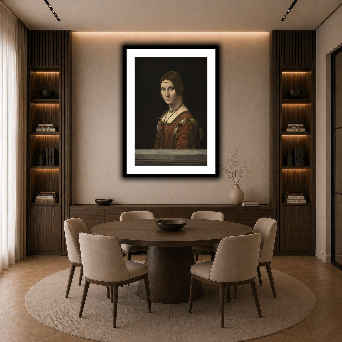 La_Belle_Ferronière dark neutral-dining room