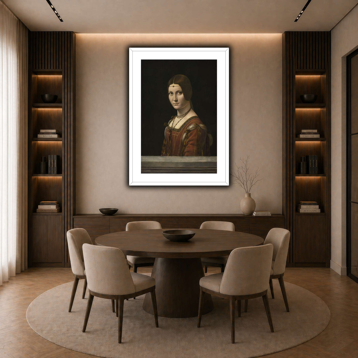 La_Belle_Ferronière dark neutral-dining room