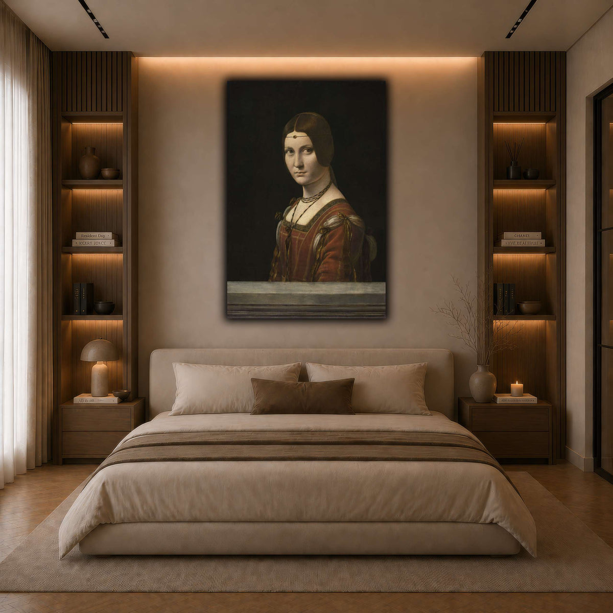 La_Belle_Ferronière dark neutral-bedroom