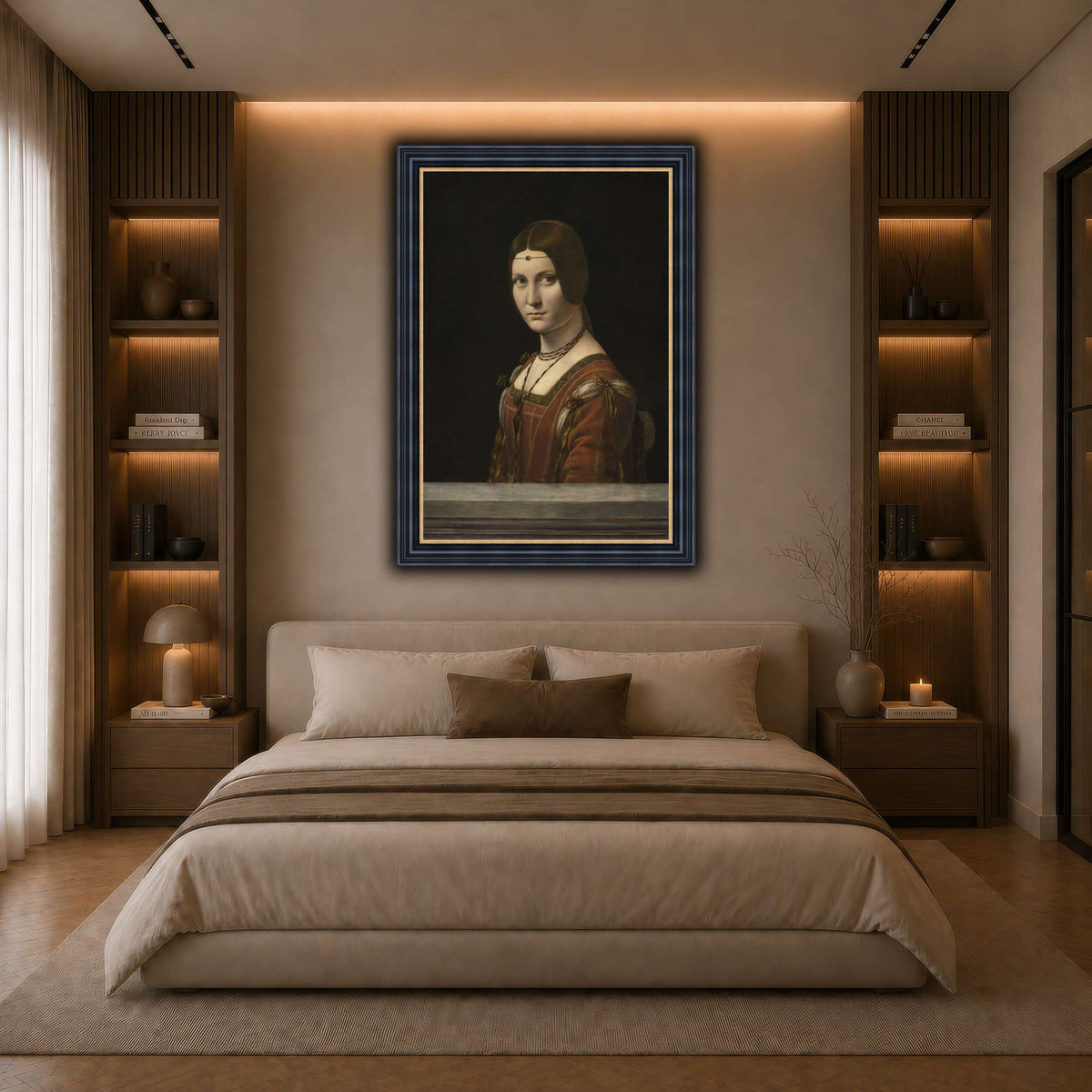La_Belle_Ferronière dark neutral-bedroom