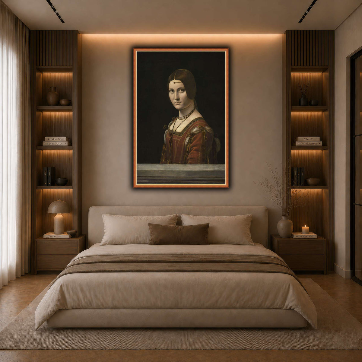 La_Belle_Ferronière dark neutral-bedroom