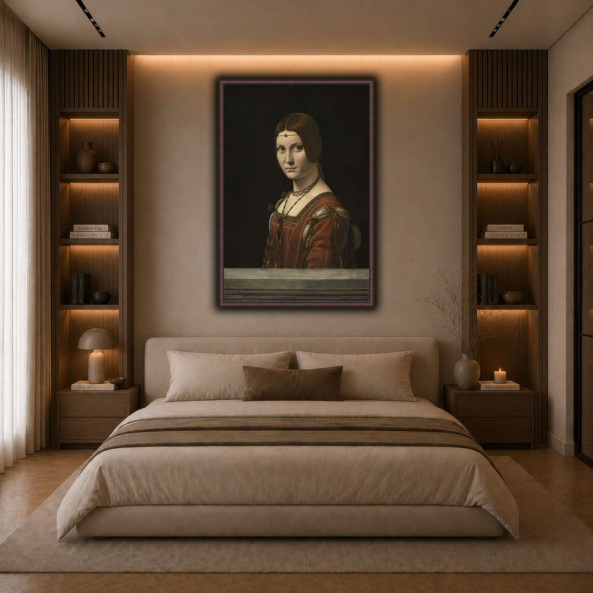 La_Belle_Ferronière dark neutral-bedroom