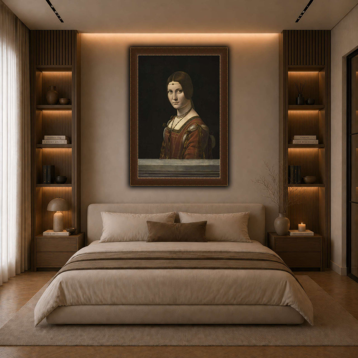 La_Belle_Ferronière dark neutral-bedroom
