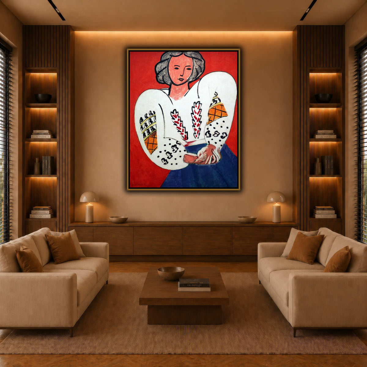 La_Blouse_Roumaine_Henri_Matisse warm-living-room