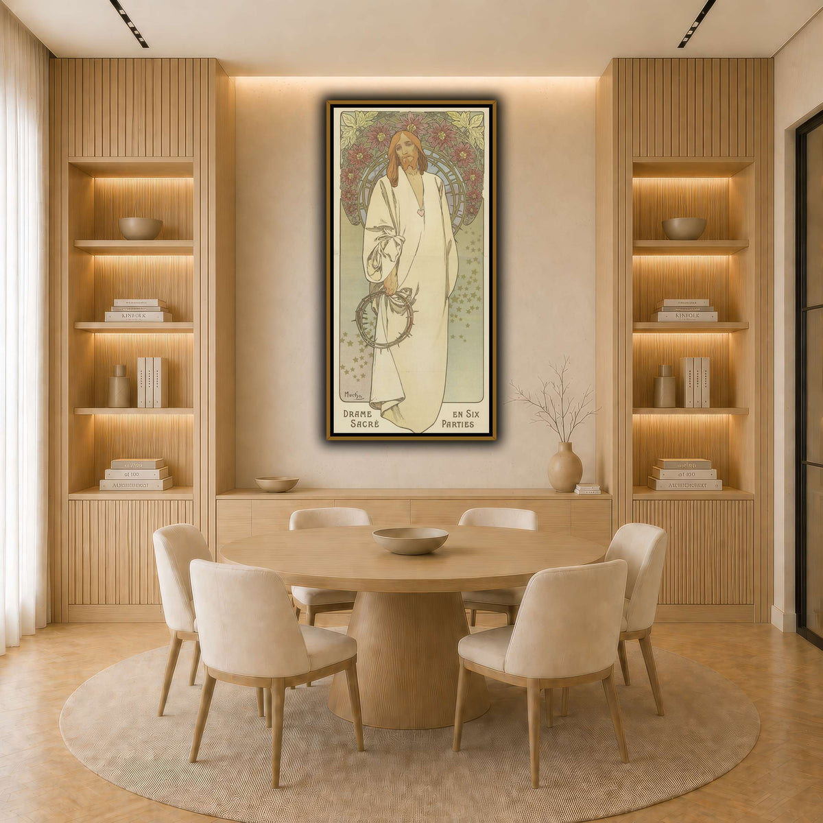 La_Passion_d’Edmond_Haraucourt._Drame_sacré_en_six_parties,_musique_de_Jean_Sébastien_Bach_Alphonse_Mucha light neutral-dining room
