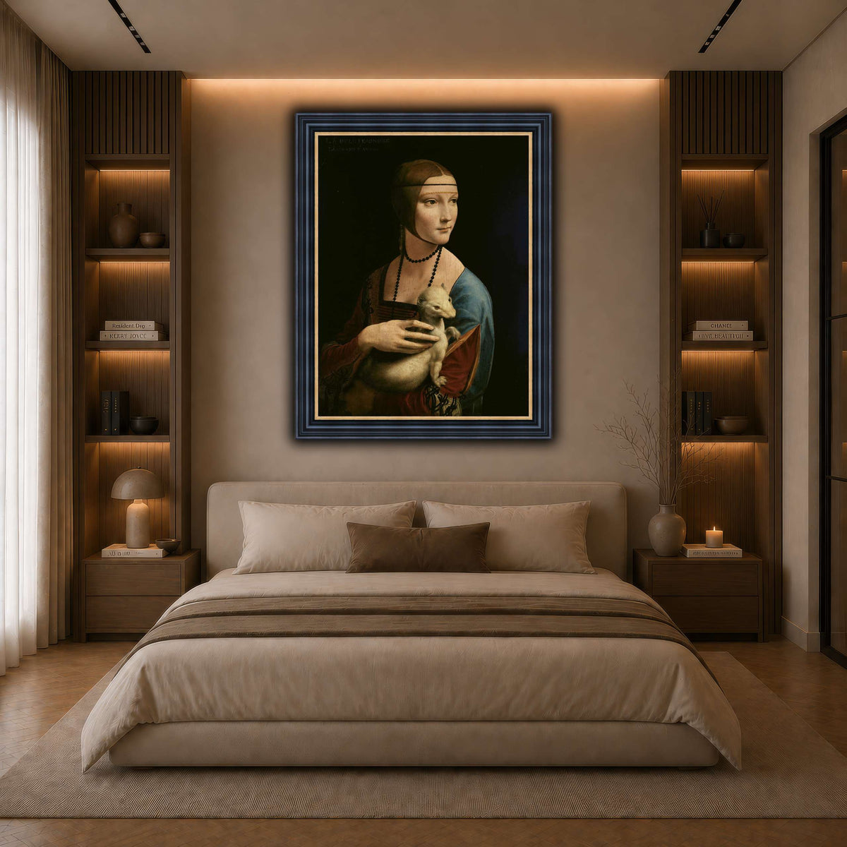 Lady_with_an_Ermine_-_Leonardo_da_Vinci dark neutral-bedroom