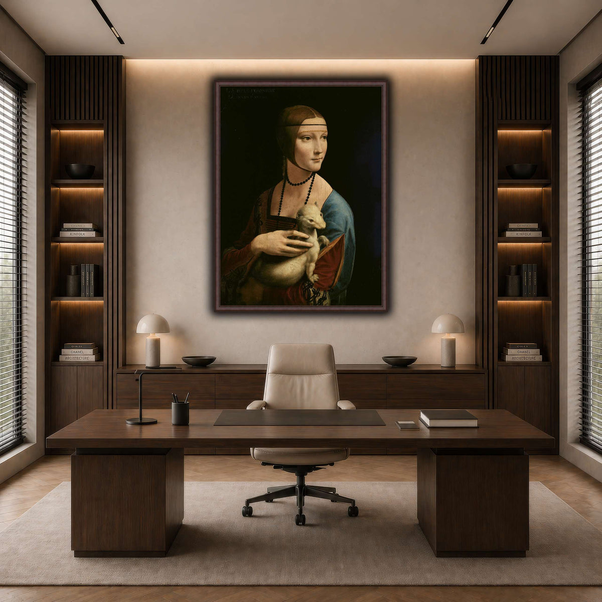 Lady_with_an_Ermine_-_Leonardo_da_Vinci dark neutral-office