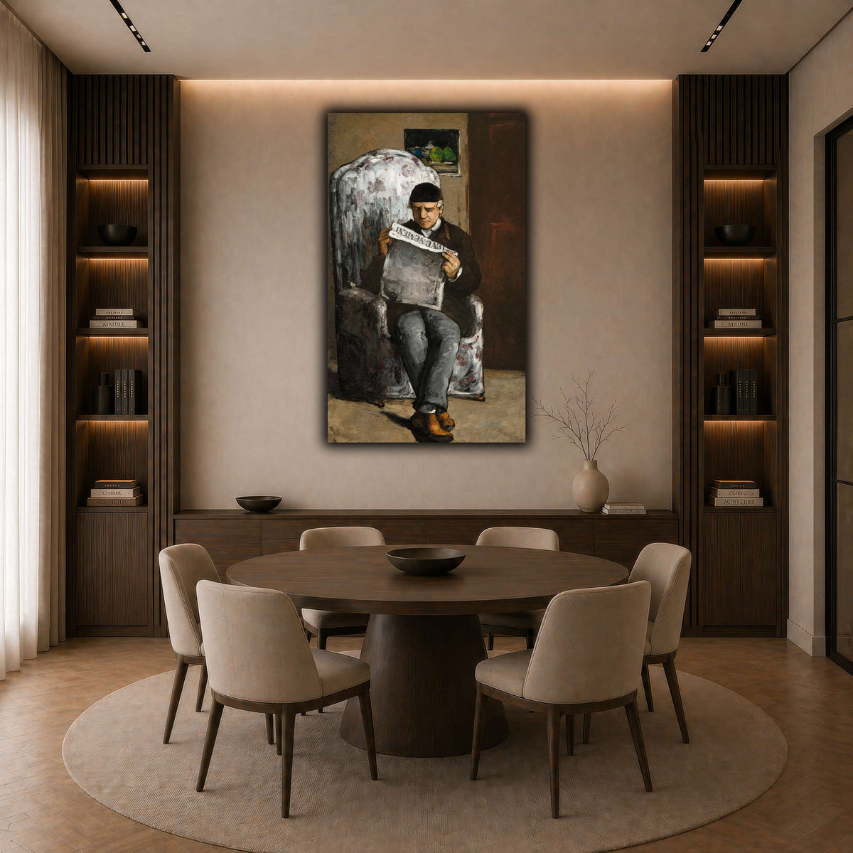 Le_Père_du_peintre,_lisant_L'Événement_Paul_Cezanne dark neutral-dining room