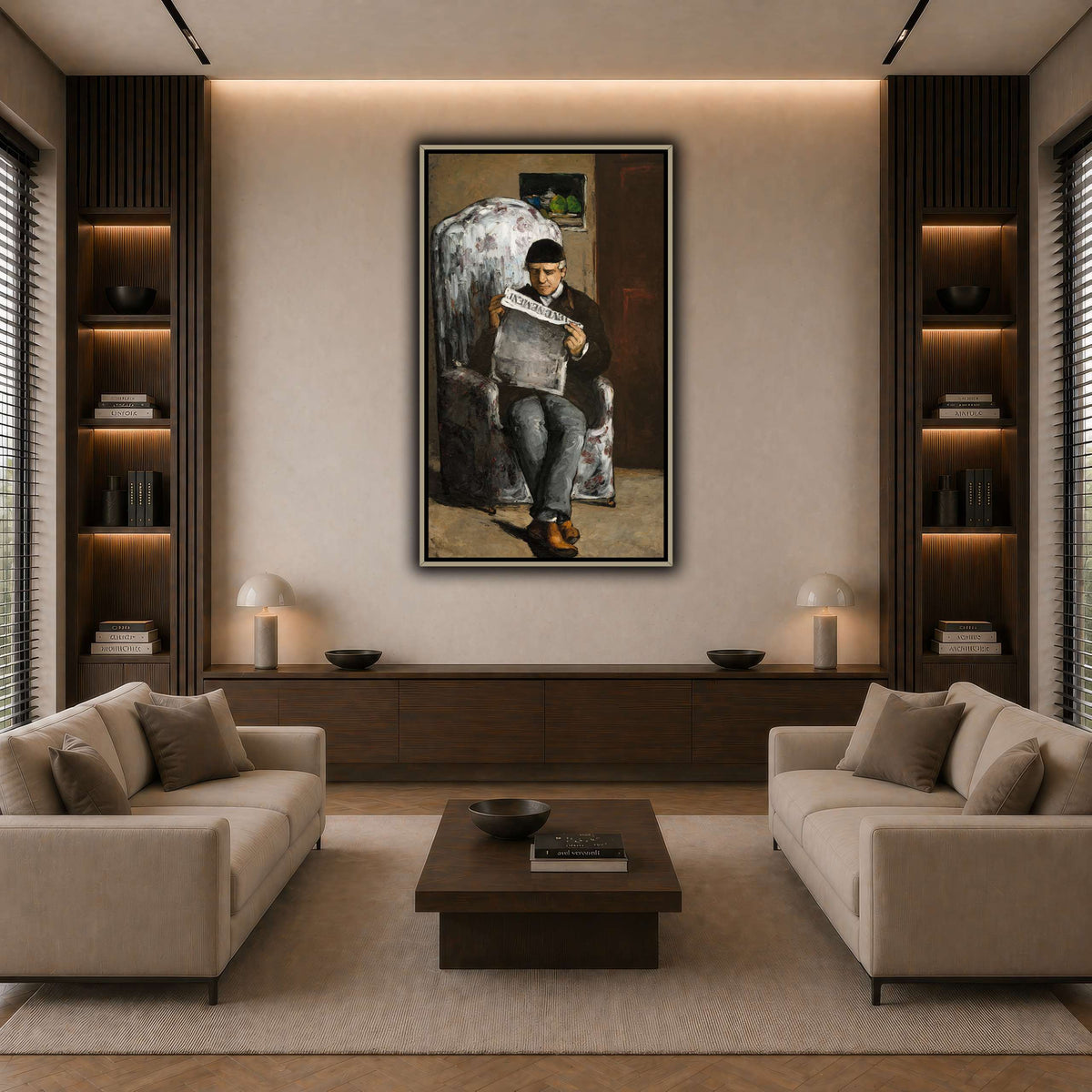 Le_Père_du_peintre,_lisant_L'Événement_Paul_Cezanne dark neutral-living room