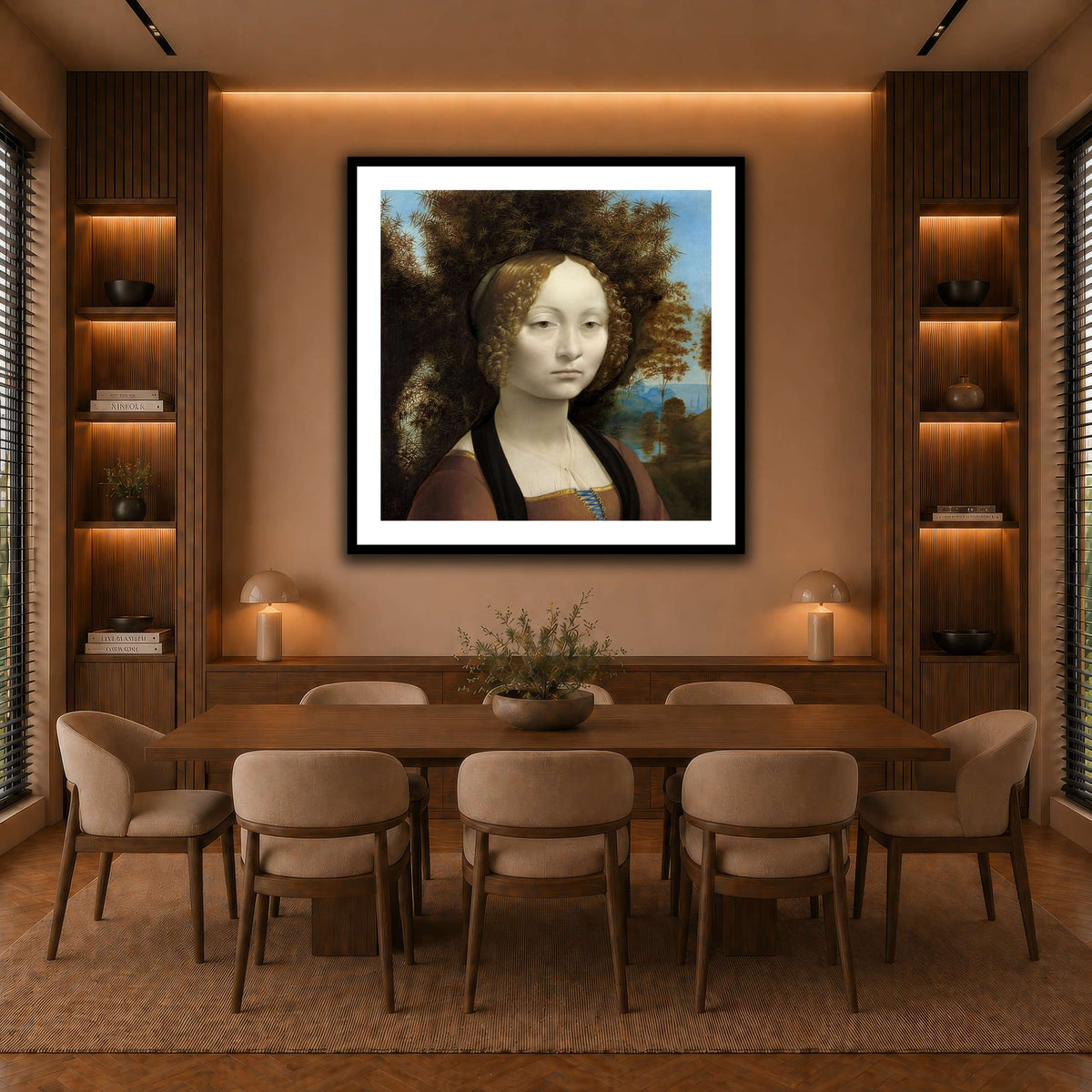 Leonardo_da_Vinci_-_Ginevra_de__Benci._result warm-dining room