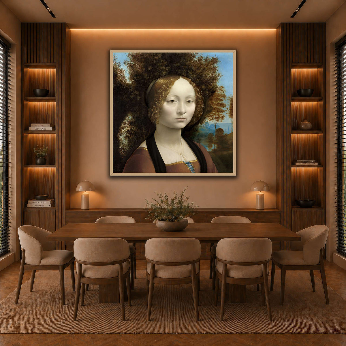 Leonardo_da_Vinci_-_Ginevra_de__Benci._result warm-dining room