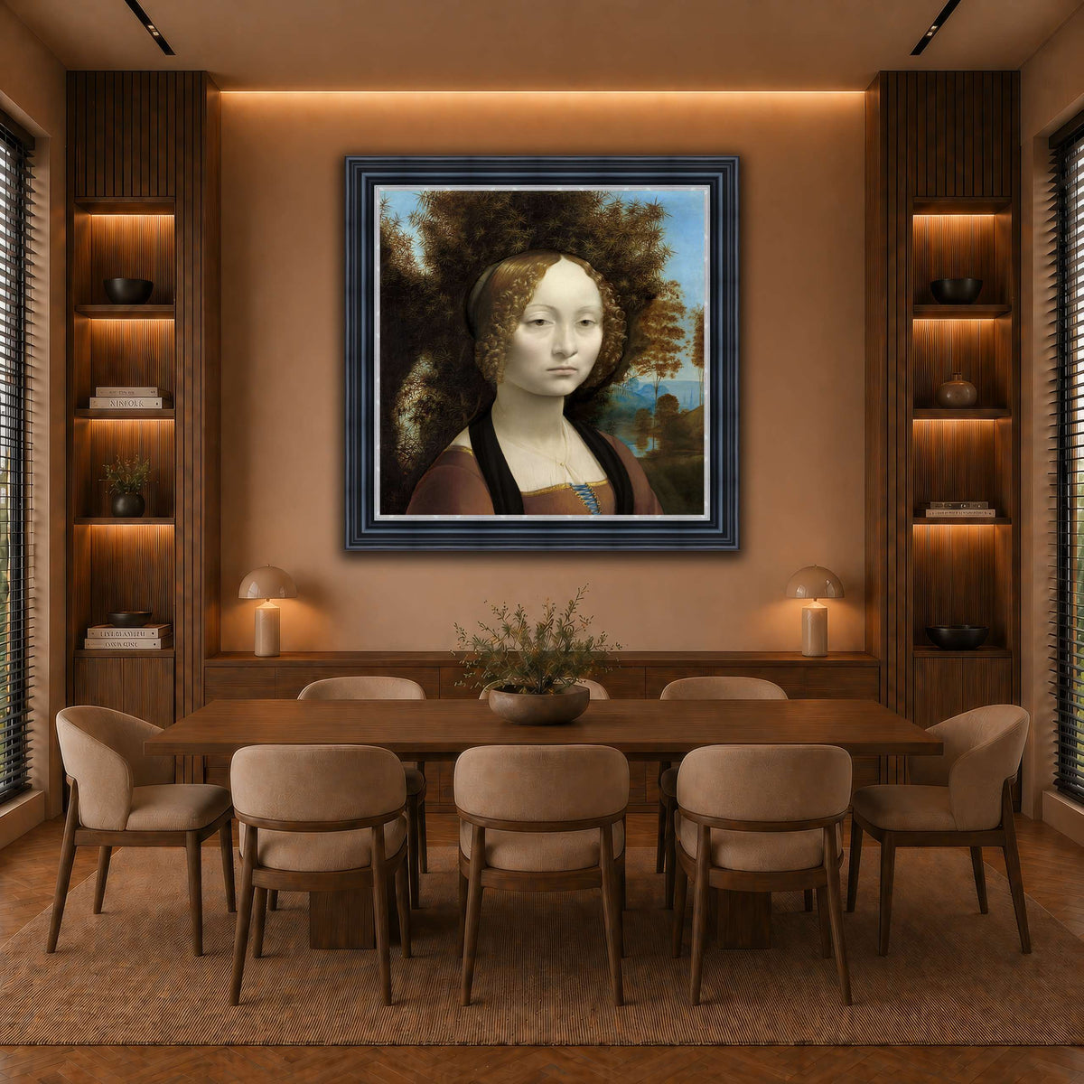 Leonardo_da_Vinci_-_Ginevra_de__Benci._result warm-dining room