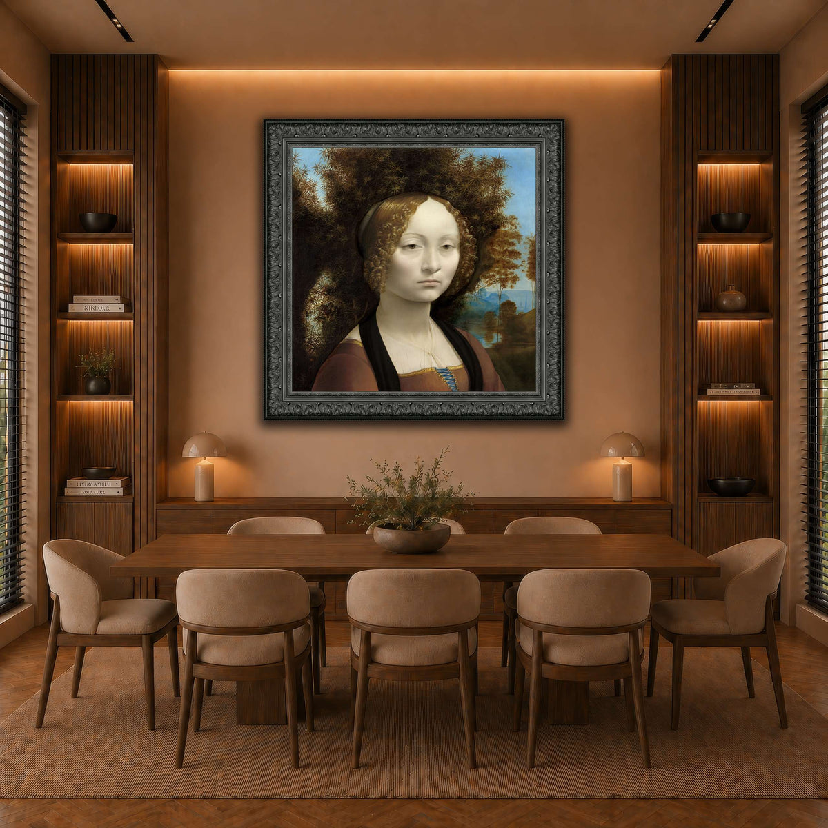 Leonardo_da_Vinci_-_Ginevra_de__Benci._result warm-dining room