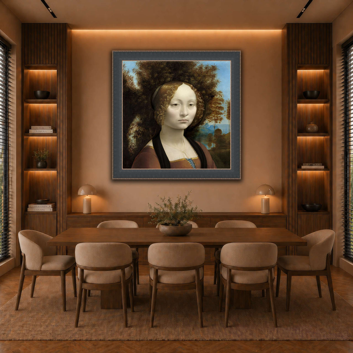 Leonardo_da_Vinci_-_Ginevra_de__Benci._result warm-dining room