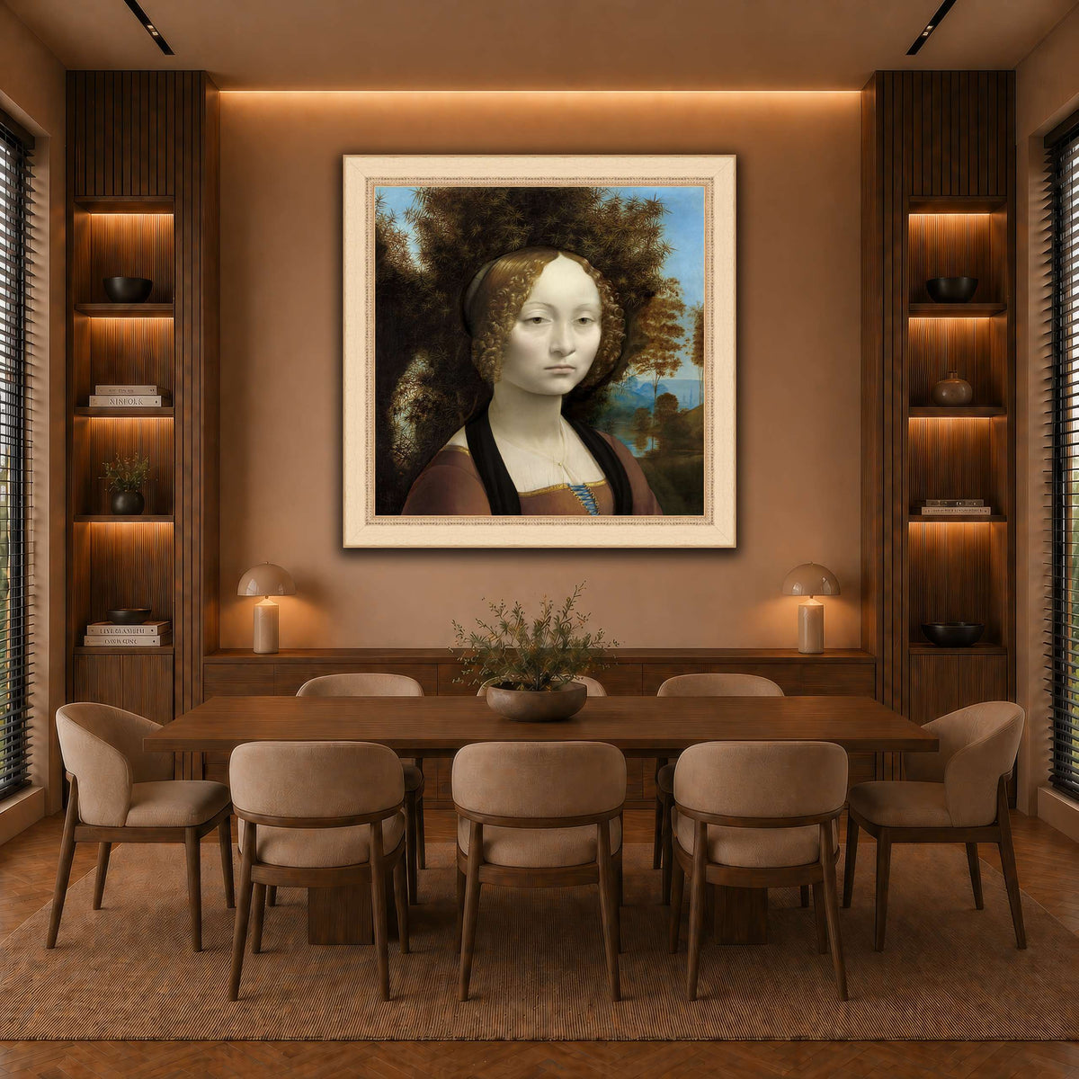 Leonardo_da_Vinci_-_Ginevra_de__Benci._result warm-dining room