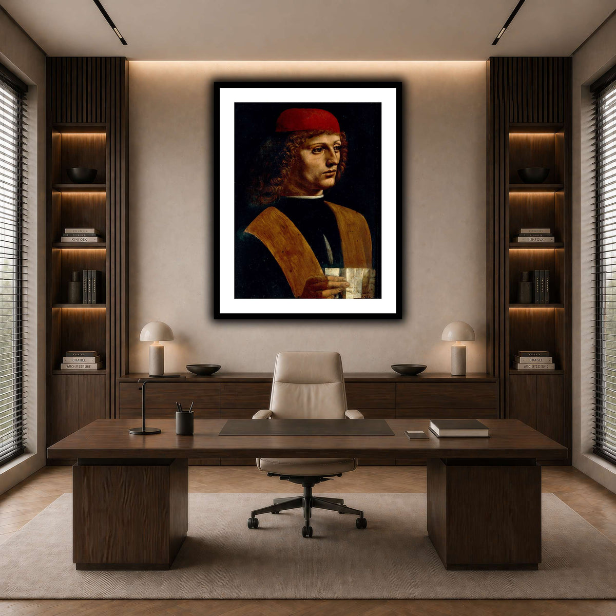 Leonardo_da_Vinci_-_Portrait_of_a_Musician_-_Pinacoteca_Ambrosiana dark neutral-office