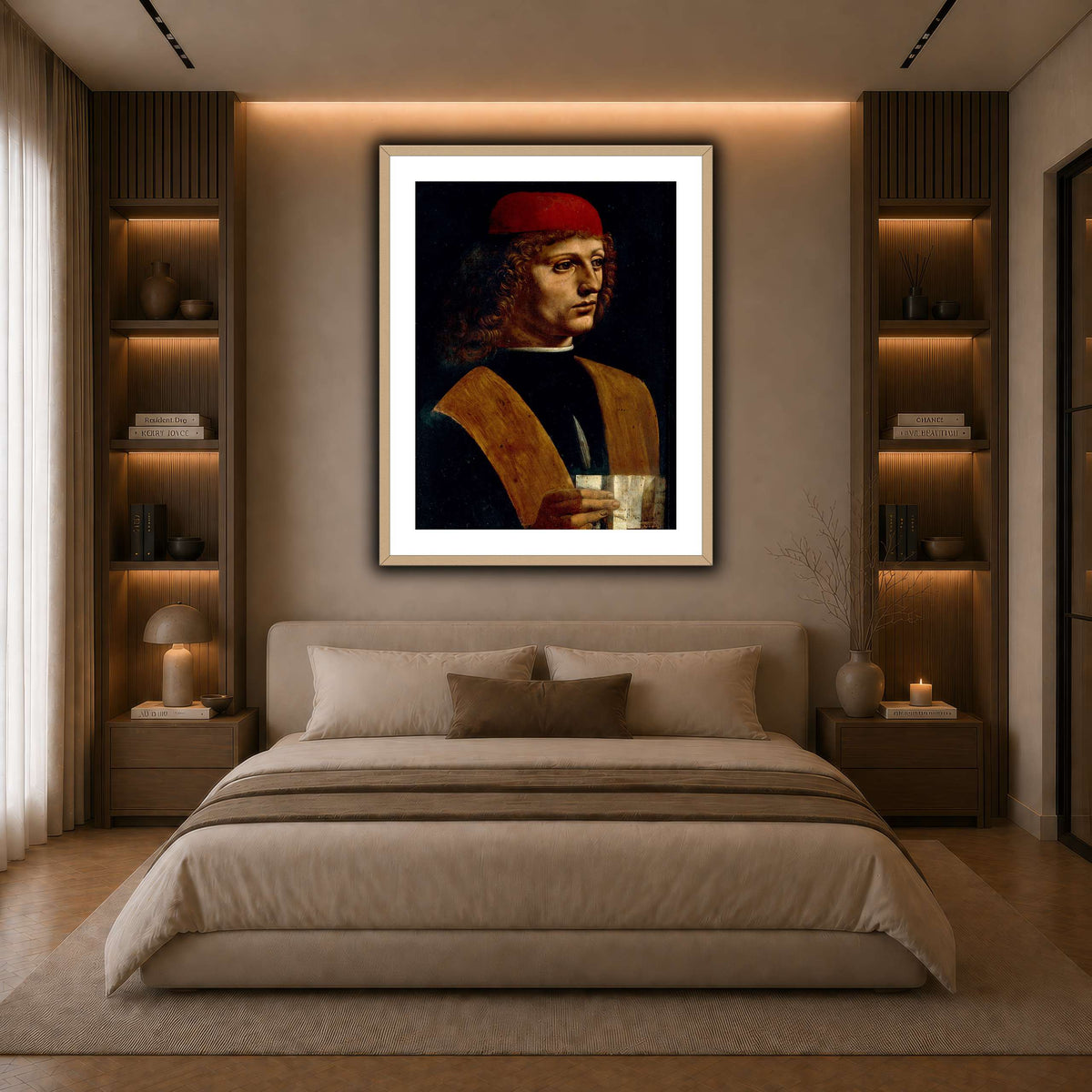 Leonardo_da_Vinci_-_Portrait_of_a_Musician_-_Pinacoteca_Ambrosiana dark neutral-bedroom