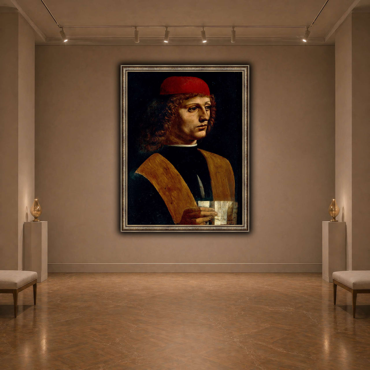 Leonardo_da_Vinci_-_Portrait_of_a_Musician_-_Pinacoteca_Ambrosiana dark neutral-agallery