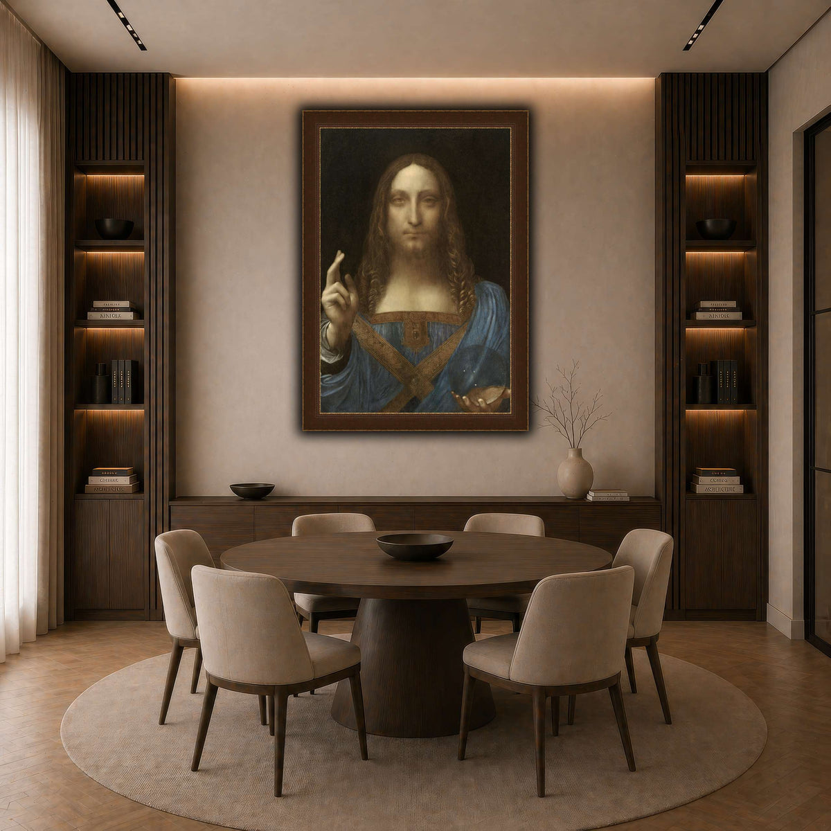 Leonardo_da_Vinci,_Salvator_Mundi_result dark neutral-dining room