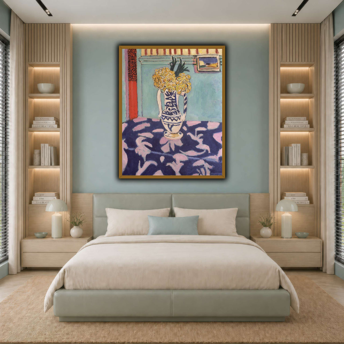 Les_coucous,_tapis_bleu_et_rose_Henri_Matisse cool-bedroom