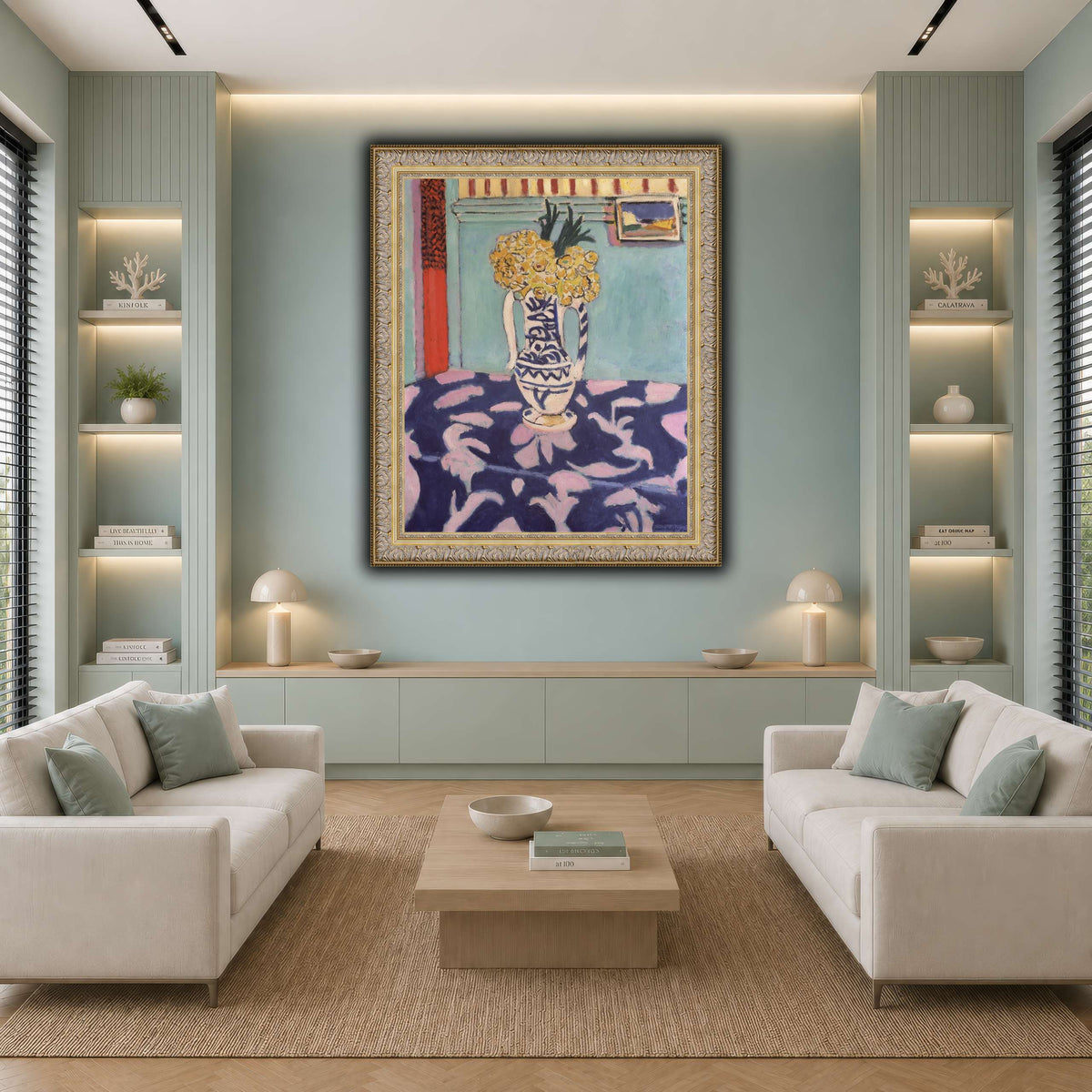 Les_coucous,_tapis_bleu_et_rose_Henri_Matisse cool-living room