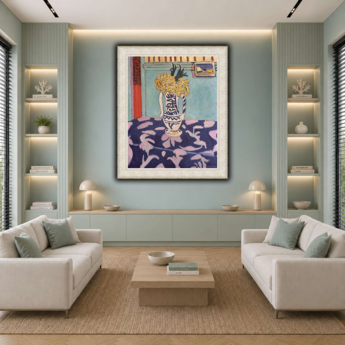 Les_coucous,_tapis_bleu_et_rose_Henri_Matisse cool-living room