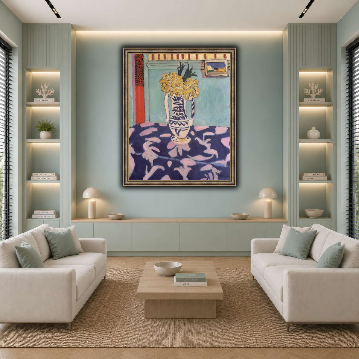 Les_coucous,_tapis_bleu_et_rose_Henri_Matisse cool-living room