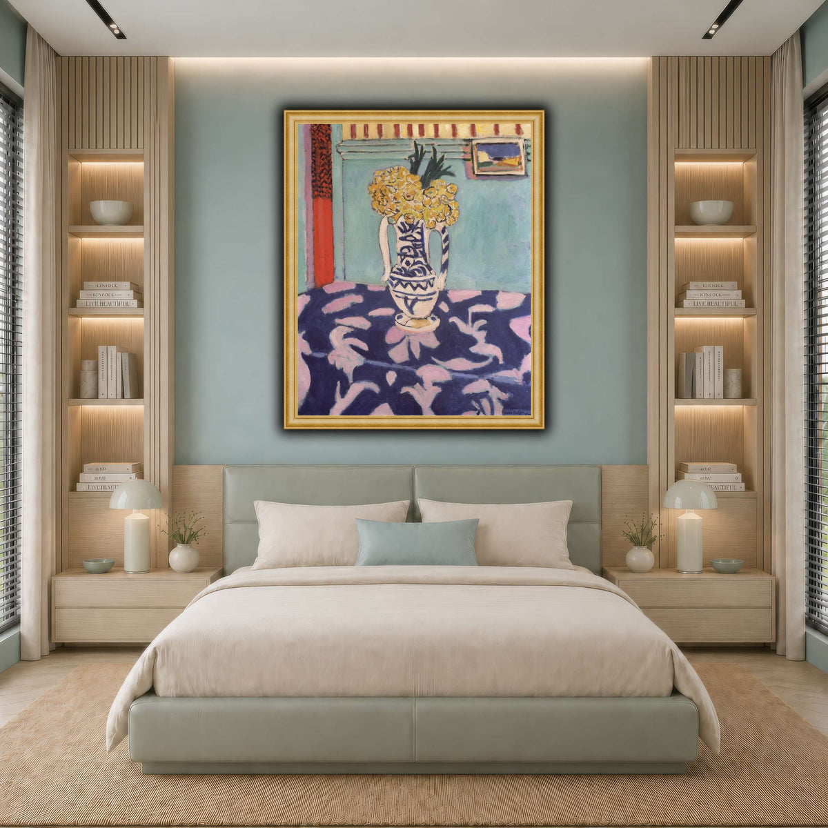 Les_coucous,_tapis_bleu_et_rose_Henri_Matisse cool-bedroom