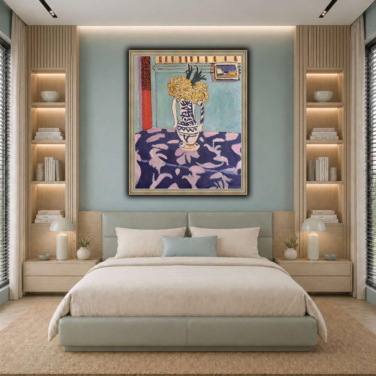 Les_coucous,_tapis_bleu_et_rose_Henri_Matisse cool-bedroom
